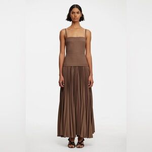 Acler Leasgill Elegant Brown Maxi Dress